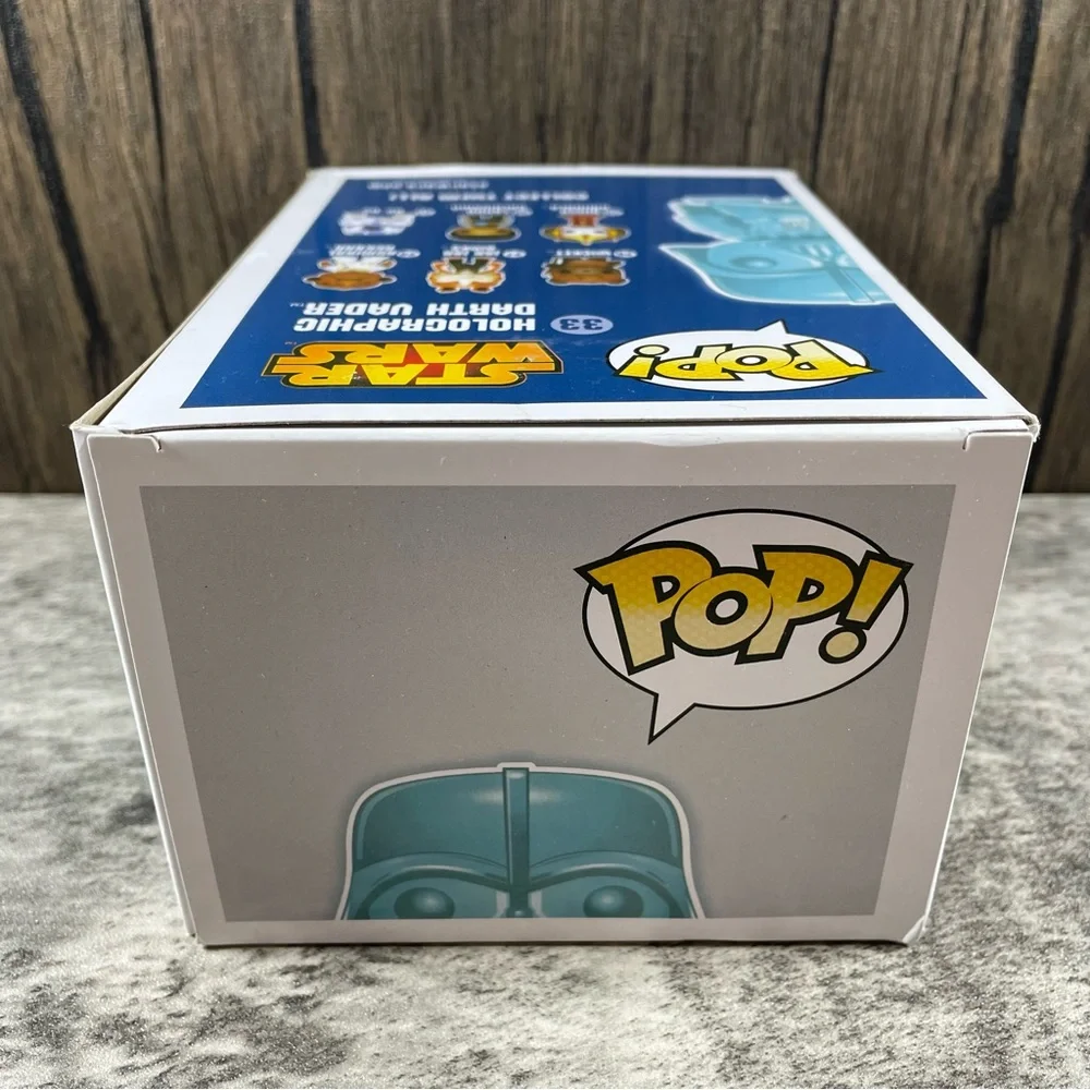 Funko POP! Star Wars: Glow Holographic Darth Vader #33 BOX DAMAGE